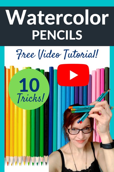 In this video I show you 10 EASY ways you can add watercolor pencils to your paintings to make life simpler and get faster results.  Don't forget to subscribe for more watercolor tutorials! Coloring Pencil Tutorial, How To Draw With Watercolor Pencils, Watercolor Pencil Tutorial Step By Step, Watercolor Pencils Tutorial, Water Colour Painting Tutorials Videos, Watercolor Pencils Techniques Tutorials, Watercolour Pencil Art Ideas, How To Use Watercolor Pencils, Watercolour Pencil Art Tutorials