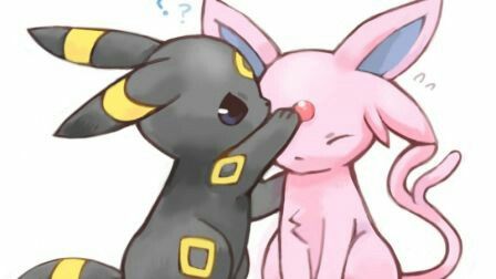 Adorable Umbreon and Espeon Cartoon Animals, Pokemon, Animals, Pokémon