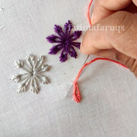 Lazy Daisy Variations, Hands Embroidery Designs, Lazy Daisy Stitch Variations, Lazy Daisy Embroidery Design Motifs, Beginner Hand Embroidery Patterns Flowers, Lazy Daisy Embroidery Design, Beads Embroidery Designs, Creative Embroidery Ideas, Thread Embroidery Designs