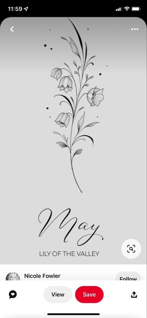 Flower Vine Tattoos, Flor Tattoo, Valley Tattoo, Wedding Band Tattoo, Lily Flower Tattoos, May Birth Flowers, Filigree Tattoo, Flower Wrist Tattoos, Wildflower Tattoo