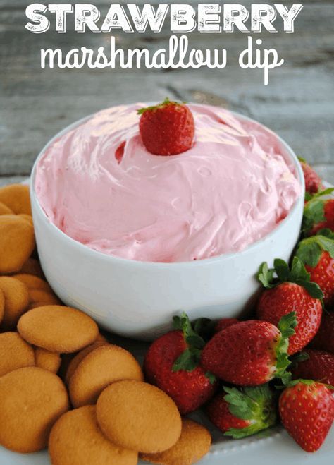 Dip For Strawberries, Carrot Cake Dip, Marshmallow Strawberry, Marshmallow Fluff Fruit Dip, Marshmallow Fruit Dip, Pirouette Cookies, Strawberry Marshmallow, Strawberry Fluff, Strawberry Stuff