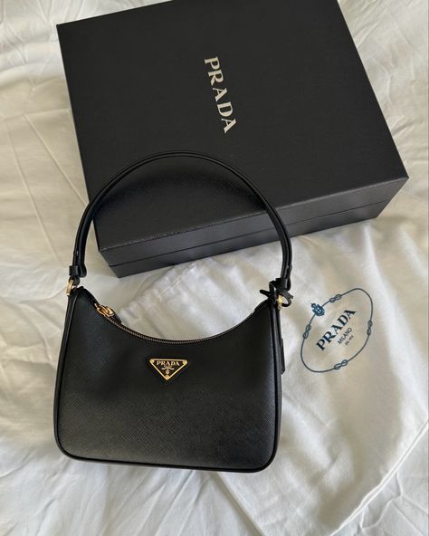 Prada Handbags Aesthetic, Prada Saffiano Bag, Prada Saffiano Leather Mini Bag, Prada Bag Aesthetic, Black Prada Bag, Saffiano Leather Mini Bag, Prada Bag Saffiano, Expensive Bag, Leather Mini Bag