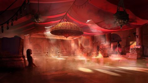 Scarlet Chamber by fmacmanus on DeviantArt Concept Art Landscape, Fantasy Rooms, Fire Nation, Fantasy City, Fantasy Setting, Fantasy Places, Fantasy Concept Art, Story Inspiration, Environmental Art