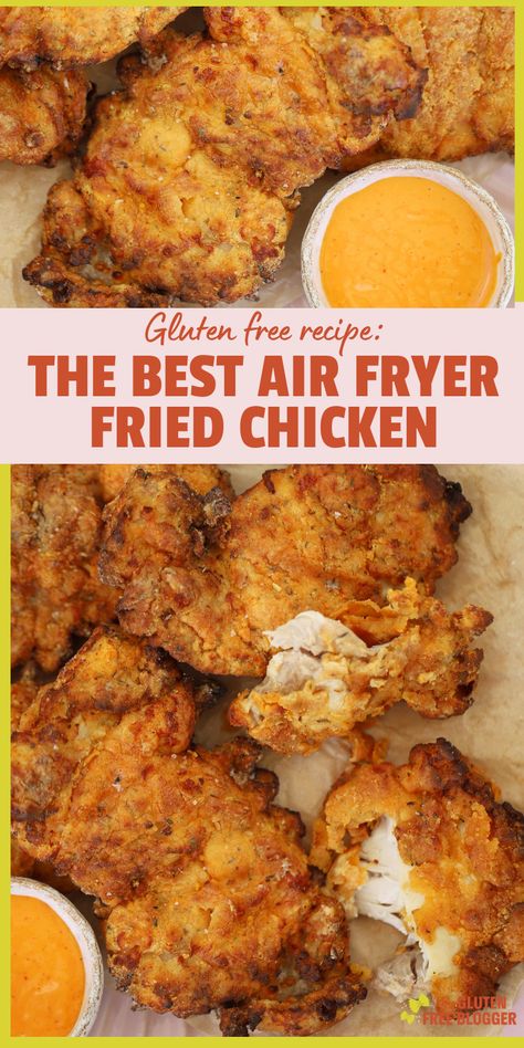 Gluten Free Air Fried Chicken, Gluten Free Fried Chicken Air Fryer, Buttermilk Chicken Tenders Air Fryer, Buttermilk Air Fried Chicken, Buttermilk Fried Chicken Air Fryer, Fried Chicken Air Fryer Recipes, Air Fryer Gluten Free Recipes, Gluten Free Chicken Fried Steak, Fried Chicken Recipe Air Fryer