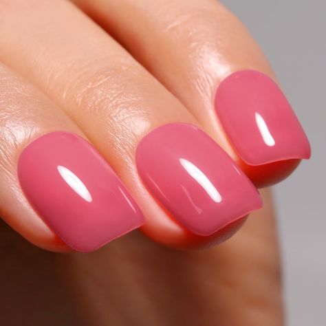 PRICES MAY VARY. 🍊Fashion Nude Style - FireDeep Jelly Sheer Hot Pink creates an understated yet premium and concise style for you, which can be used for daily life, work, dating. You can also use it as a base color to create your own French nail art. 🍊Long Lasting - Last at least 21 days if properly buffed your nail bed and applied base coat & top coat. Chip Resistant. Salon quality gel polish Jelly, You can design your own nail art manicure at home. 🍊UV Gel Polish - The natural gel nail poli Pink Clear Nail Polish, Clear Pink Gel Polish, Gelmoment Pinks, Professional Pink Nails, Summer August Nails, 2024 Summer Nail Polish Color, Pink Polish Nails, Gel Pink Nails, Pink Dip Powder Nails