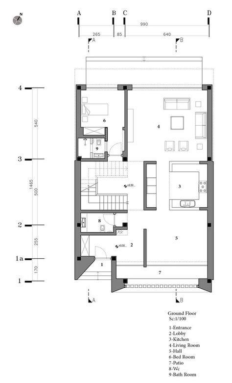 Raj Villa,Ground Floor Plan Private House Plan, Arch Daily House, Contemporary Villa Design, Modern House Floor Plans, Indian House Plans, Architectural Floor Plans, Apartment Floor Plans, Villa Plan, House Layout Plans