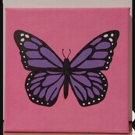 Beautiful 🌈🌧🌞 Acrylic painting ideas 💜 #reels #foryou #beautiful #asthetic🦋 #beautifulpainting🌷🏵🖌 #beautifulpaintingideas #unique #thecreativecorner128 #acrylicpainting Easy Painting Butterfly, Purple Mood Board Painting, Simple Butterfly Painting, Pink And Purple Painting, Asthetic Paintings Easy, Butterfly Painting Easy, Butterfly Painting On Canvas, Paint Butterfly, Beautiful Acrylic Painting