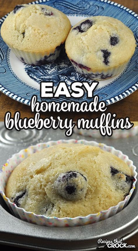 These Easy Homemade Blueberry Muffins are so good! They are perfect for a special breakfast treat at home. Easy Homemade Blueberry Muffins, Blueberry Muffins Easy, Homemade Blueberry Muffin Recipe, The Best Blueberry Muffins, Homemade Blueberry Muffins, Blueberry Muffin Recipe, Easy Blueberry Muffins, Muffins Easy, Best Blueberry Muffins