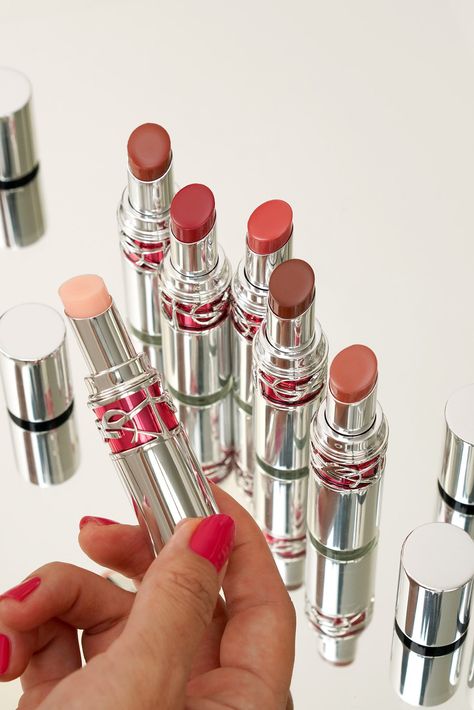 Ysl Candy Glaze, Lip Gloss Stick, Ysl Lip, Ysl Lipstick, Matte Nude Lipstick, Candy Lips, Lipstick Designs, Ysl Beauty, Chanel Makeup