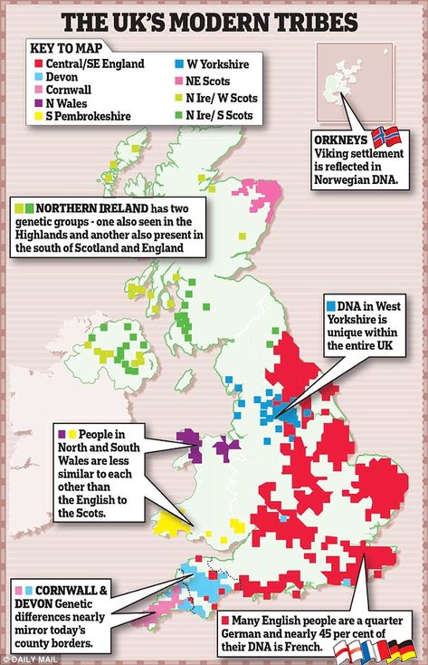 English genomes share German and French DNA while Romans and Vikings left no trace | Daily Mail Online Genetic Genealogy, Map Of Britain, Dna Genealogy, Uk History, Ancestry Genealogy, Genealogy Research, English History, Family Genealogy, Old Maps