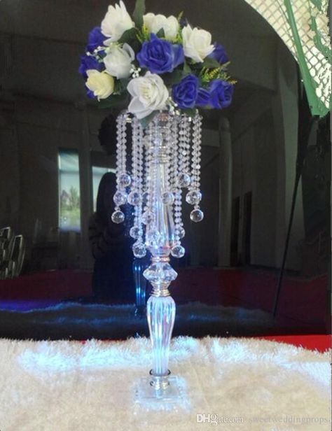 40 cm total tall and 18 cm diameter , sliver iron chorme platting with the acrylice beads trands Crystal Centerpieces Wedding, Cheap Centerpieces, Wedding Pillars, Make Table, Centerpieces Party, Centerpiece Vase, Crystal Centerpieces, Wedding Chandelier, Banquet Wedding