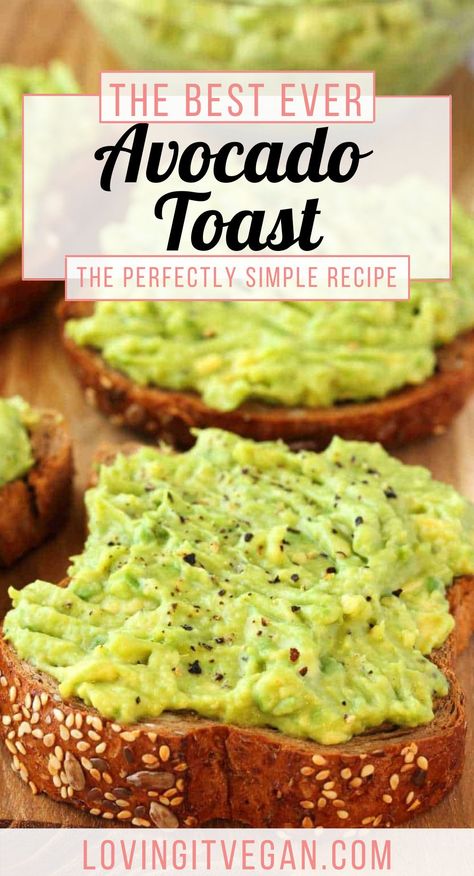 Best Avocado Toast Recipe, The Best Avocado Toast, Best Avocado Toast, Toast Recipe Breakfast, Simple Avocado Toast, Avocado Snack, Avocado Recipes Healthy, Avocado Recipes Breakfast, Avocado Spread