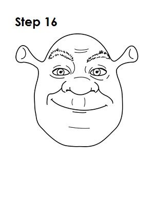 How to Shrek How To Draw Shrek Step By Step, How To Draw Shrek, Shrek Template, Shrek Clipart, Shrek Painting, Shrek Tattoo, Shrek Drawing, Shrek E Fiona, Shrek Party