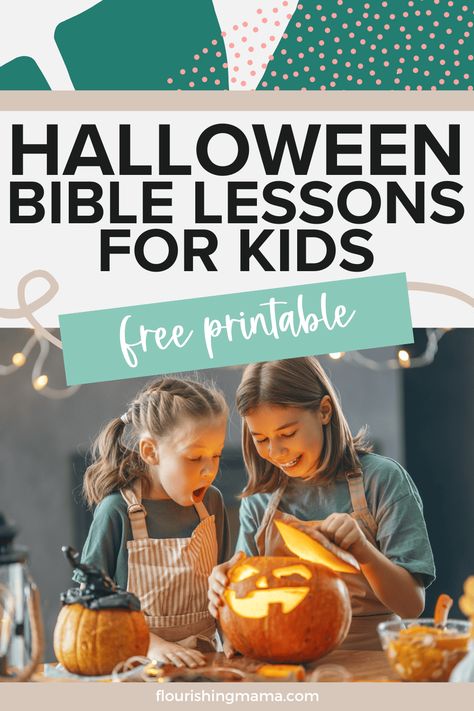 Halloween Devotional For Kids, Halloween Childrens Church Lessons, Sunday School Halloween Lesson, Halloween Church Lessons For Kids, Halloween Bible Lessons For Kids, October Sunday School Lessons, Halloween Sunday School Lessons, Halloween Sunday School Crafts, Halloween Bible Lesson