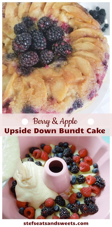 Filled Bundt Cake, Upside Down Bundt Cake, Bundt Cake Mix, Cake Berries, Bunt Cake Recipe, Easy Bundt Cake Recipes, Fruit Pudding, Super Easy Desserts, Apple Recipe