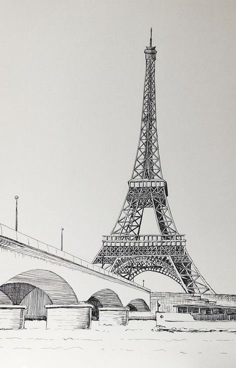 aasksg11 Effelle Tower Drawing, Eifell Tower Draw, Eiffel Tower Drawing Sketches, Skyscrapers Drawing, Draw Eiffel Tower, The Effiel Tower, Eiffel Tower Sketch, Paris Sketch, Eiffel Tower Drawing