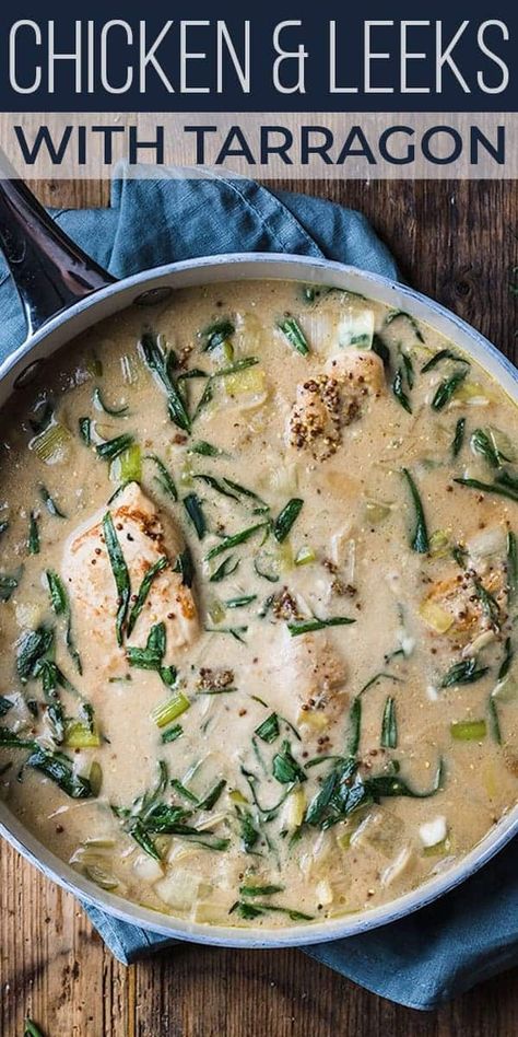 Chicken And Leeks, Chicken Leek Soup, Chicken And Leek Recipes, Leek Pasta, Chicken And Leek Pie, California Rolls, Leek Pie, Leek Recipes, Simple Chicken