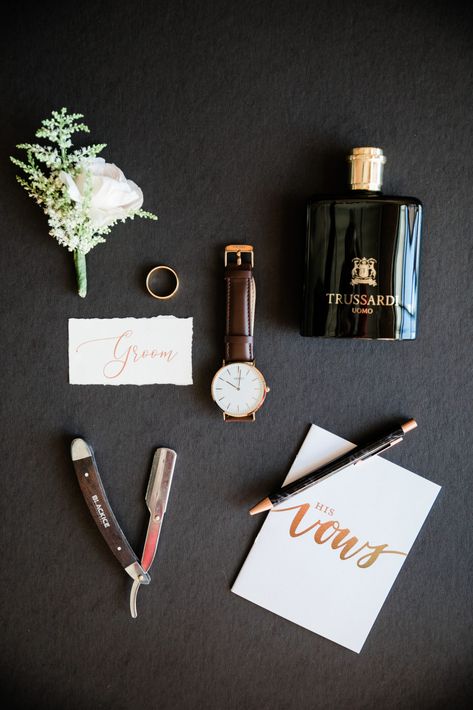 Photography List, Groom Details, Details Photography, Wedding Details Photography, Reception Details, Photography Decor, Quotes About Photography, Flat Lays, Tuxedo Wedding