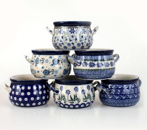 Polish Pottery Boleslawiec, Soup Cup, Blue Dishes, Polish Ceramics, Traditional Pottery, White Kitchen Decor, Blue White Decor, Polish Stoneware, Traditional Ceramics