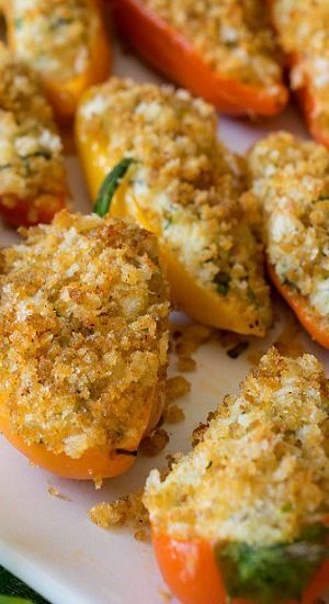 Baked Mini Peppers, Stuffed Sweet Peppers Appetizer, Stuffed Pepper Appetizer Mini, Peppers Appetizer, Mini Stuffed Peppers, Mini Peppers Recipes, Herbed Cream Cheese, Sweet Pepper Recipes, Mini Peppers