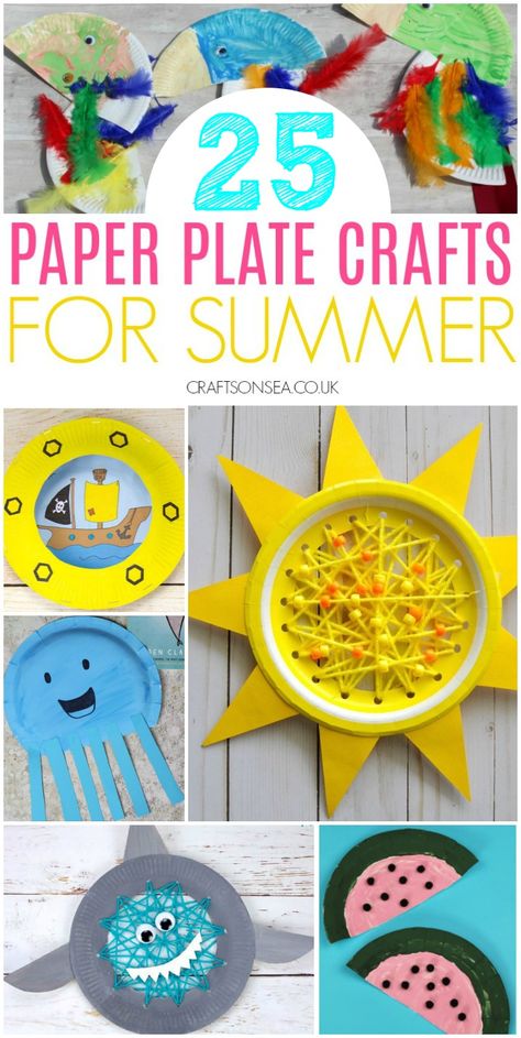 paper plate crafts for kids summer #kidscrafts #kidsactivities #summercrafts Crafts For Summer, Plate Crafts For Kids, Paper Plate Crafts For Kids, Summer Crafts For Kids, Ocean Crafts, Mason Jar Crafts Diy, Paper Plate Crafts, Plate Crafts, Crafts For Kids To Make