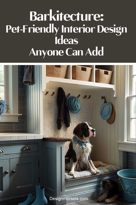 Laundry With Dog Space, Dog Friendly Mudroom, Dog Water And Food Station, Mud Room Dog Bed, Dog Backyard Ideas, Outdoor Dog Spaces, Dog Mudroom, Dog Food Area, Cute Dogs Aesthetic