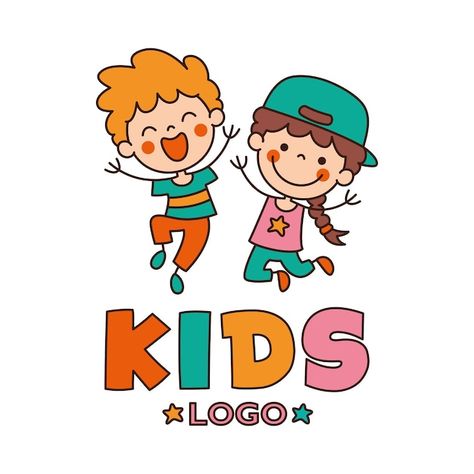 Kids Clothing Logo, Islamic New Year Images, Childrens Logo, Baby Store Display, Kids Graphic Design, Kids Logo Design, Cross Stitch Landscape, Flat Logo, Shop Logo Design