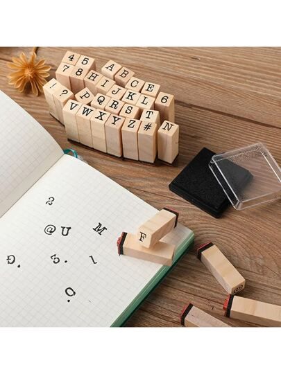 Diy Agenda, Journaling Kits, Letter Stamps, Wooden Stamps, Desk Toys, Number Stamps, Stamp Crafts, Wooden Letters, Rubber Stamps