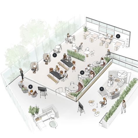 Key Considerations for Inclusive Workplace Design | Steelcase Steelcase Office, Axonometric Drawing, Corporate Office Design, Arch Daily, Workplace Design, Workspace Design, Commercial Office, Design Competitions, Corporate Office