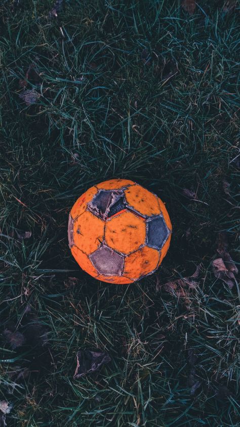 orange and gray soccer ball soccer ball #football #old #grass #hoarfrost #4K #wallpaper #hdwallpaper #desktop Soccer Backgrounds, Street Football, Brazil Football Team, Football Artwork, Soccer Photography, Messi Soccer, Ball Aesthetic, Art Football, Soccer Art