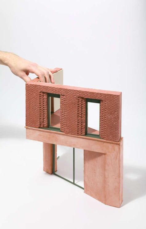 Morris + Co . Camden hotel. London afasia (5) | a f a s i a Architecture Apartment, Arch Model, Architectural Models, Brick Architecture, Architecture Model Making, Brick Facade, Urban Architecture, Facade Architecture, Architecture Presentation