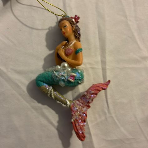 At The Beach Mermaid Ornament Nwt Sparkle! Holiday Ornament. Hobby Lobby Hobby Lobby Ornaments, Birthday Elf, Mermaid Christmas Ornaments, Camper Ornament, Beach Mermaid, Grandpa Christmas, Baby Christmas Ornaments, Mermaid Christmas, Grinch Ornaments