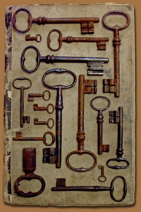 Antique iron keys from France ~ "Chateau keys. Every-day-run-of-the-mill keys. Teeny tiny keys to unlock your secrets. The key to a loved one's heart. Gate keys." / BelleBrocante Old Keys, On Display, The Wall, Wall