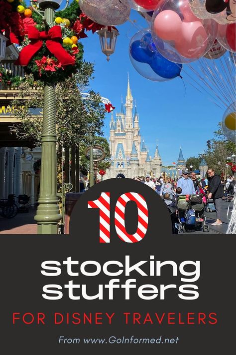 Enhance their vacation with these 10 practical and delightful stocking stuffer gifts for Disney-bound travelers. From GoInformed.net. Disney World Christmas Gift Ideas, Christmas Gifts For Disney Trip, Disney Trip Gift Basket, Disney Christmas Gift Ideas, How To Surprise Kids With Disney Trip, Disney Gift Basket, Disney Stocking Stuffers, Disney Christmas Gifts, Disney Reveal