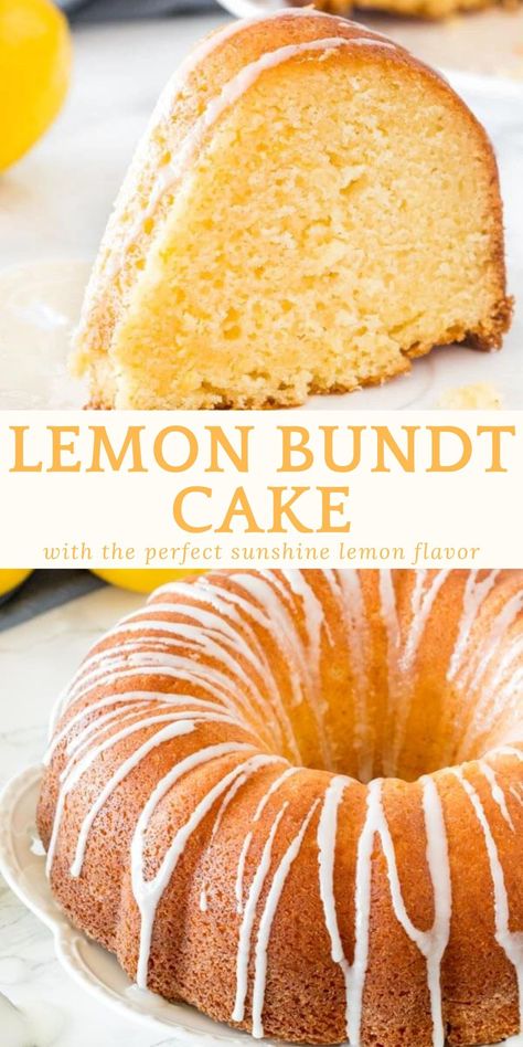 This lemon bundt cake is oh so moist and deliciously buttery with a bright lemon flavor that tastes like sunshine without being too tart or sour #lemon #bundtcake #lemoncake #spring from Just So Tasty https://www.justsotasty.com/lemon-bundt-cake/ Easy Lemon Bundt Cake Recipe, Lemon Blueberry Bundt Cake, Lemon Bundt Cake Recipe, Moist Lemon Cake, Lemon Pound Cake Recipe, Citrus Recipes, Bundt Cake Recipe, Lemon Bundt Cake, Lemon Dessert Recipes