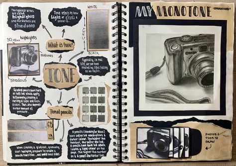 Joseph Cornell Artist Research Gcse, Gcse Art Sketchbook Development, Tonal Studies Gcse Page, Gcse Art Light And Dark, Graphic Design Gcse Sketchbook Ideas, Media Testing Art Gcse, Colour Art Page Gcse, Fine Art Gcse Sketchbook Ideas, Kate Malone Sketchbook Gcse