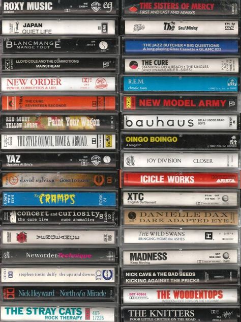 Cassette Art, Underground Culture, Psych Rock, Cultura Punk, Atari Games, Oingo Boingo, Roxy Music, Sisters Of Mercy, 80s Music