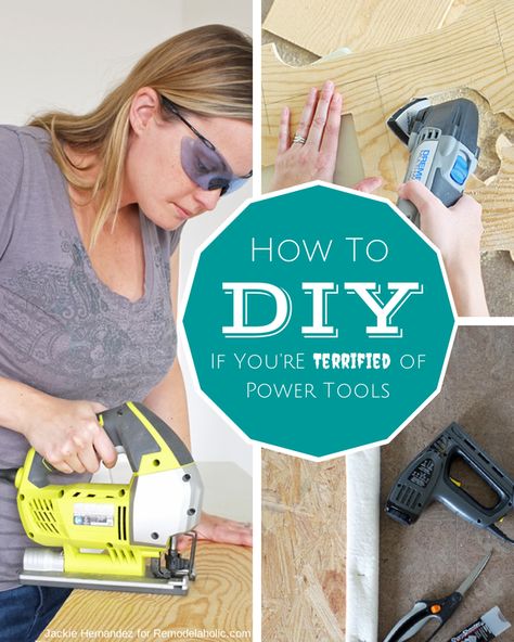 'How to DIY Even If You're Terrified Of Power Tools...!' (via Remodelaholic) Best Random Orbital Sander, Best Circular Saw, Woodworking Jigsaw, Antique Woodworking Tools, Woodworking Power Tools, Wood Crafting Tools, Woodworking Workbench, Woodworking Hand Tools, Woodworking Jigs