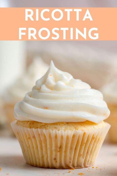 Ricotta Cream Cheese Frosting, Ricotta Buttercream Frosting, Whipped Ricotta Frosting, Ricotta Icing Recipe, Lemon Ricotta Filling, Ricotta Frosting Recipe, Ricotta Cake Filling, Ricotta Cream Filling, Lemon Ricotta Cupcakes