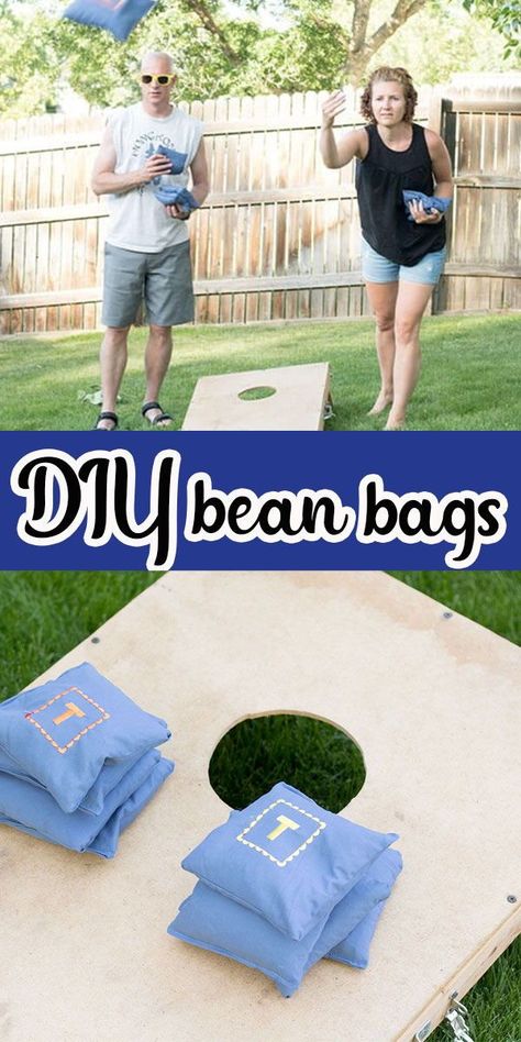 Bean Bag Toss Game Diy, Toss Game Diy, Diy Cornhole Bags, Corn Hole Plans, Diy Cornhole Game, Corn Hole Bean Bags, Corn Hole Bags, Diy Bean Bag, Diy Cornhole Boards