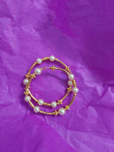 Kids Bangles Gold Indian Adjustable, Baby Bangles Indian Gold, Pearl Bangles Gold, Baby Jewelry Gold, Beaded Wedding Jewelry, Kids Gold Jewelry, Pearl Bangles, Coral Jewelry Set