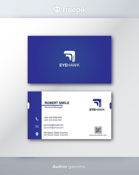 Corporate Visiting Cards Design, Business Card Corporate, Corporate Visiting Card, Card Business Ideas, Blue Visiting Card, Namecard Designs, Business Card Design Creative Ideas, Company Business Card Design, Blue Business Card Design