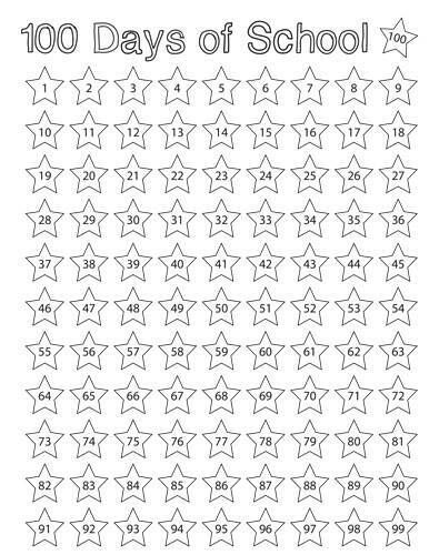 100 Days of School Countdown Chart + Kids Craft - OnlineLabels.com 100 Days Of School Countdown, Days Of School Countdown, School Countdown, 100 Days Brighter, 100 Day Of School Project, Cursive Writing Worksheets, Star Of The Day, School Success, Day Countdown