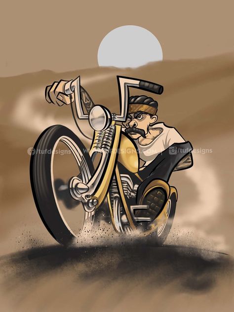 Biker Pictures, Cartoon Motorcycle, Moto Chopper, Art Moto, David Mann Art, Auto Illustration, Diy Graphic Design, Motorcycle Artwork, Motorcycle Drawing