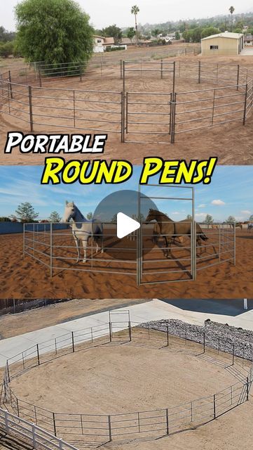 SoCal Fence&Barn on Instagram: "Our round pen kits are very easy to install. Just clamp everything together with the included panel clamps! 🐎   We sell and deliver our round pen kits all over the USA 🇺🇸   https://socalfenceandbarn.com/collections/round-pens  Contact us for a quote on the delivery fee 🚚  SoCal Fence and Barn  www.socalfenceandbarn.com 909-210-5590 info@socalfenceandbarn.com  #roundpen #roundpenwork #horsetraining #horsetrainer #barrelracing #groundwork #horsesofinstagram #equestrian #equine #dressage #norcoca #temecula #ramonaca #fallbrookca #escondido #tehachapi #bakersfield #pasorobles #tulare #visalia #sacramento #applevalleyca #perrisca" Round Pens For Horses, Farm Plans, Round Pen, Horse Trainer, Pen Kits, Barrel Racing, Horse Training, Dressage, Sacramento