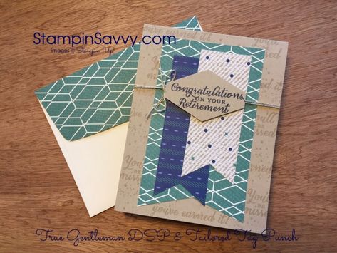 Stampin Up Retirement Card Ideas, Masculine Retirement Cards, Stampin Up Retirement Cards, Diy Retirement Cards, Cards For Men Handmade, Retirement Cards Handmade, Masculine Cards Handmade, Happy Retirement Cards, Thank U Cards