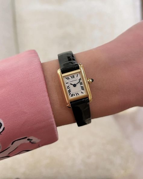 Sarah Royce-Greensill | Honey I shrunk the Tank 🥹 @cartier catering for those of us challenged in the wrist diameter department with mini versions of classics.… | Instagram Mini Cartier Watch, Tank Cartier, Pingu Pingu, Tiny Tank, Tank Watch, Friends Cast, Time Warp, Cartier Tank, Cartier Watch