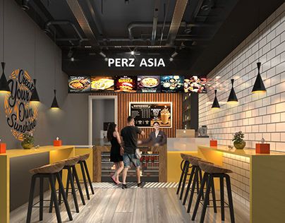 Samosa Shop Design, Small Fast Food Shop Interior Design, Fastfood Design Interiors Small, Burger Cafe Interiors, Fast Food Restaurant Design Ideas, Small Pizza Restaurant Design, Eatery Interior Design, Takeout Restaurant Design, Fast Food Design Interior Small