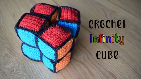 Infinity Cube Crochet Pattern – 365 Days of Dana Infinity Cube Crochet, Crochet Lego, Infinity Cube, Crochet Game, Crochet Toys Free, Quick Crochet, Diy Crochet Projects, Fidget Toy, Crochet Toy