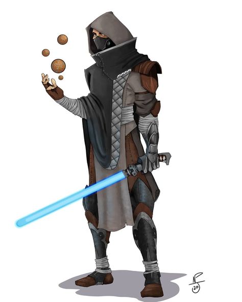 Jedi Shadow Art, Star Wars Jedi Concept Art, Jedi Padawan Oc Male, Jedi Concept Art Character Design, Jedi Redesign, Sith Character Design, Grey Jedi Art, Jedi Character Art, Jedi Armor Concept